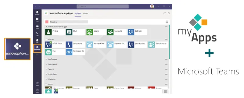 myApps + Microsoft Teams Screenshot 
