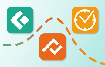 Business App Partner werden 3 Apps (Connect, Working, Projects) schräg nebeneinander und mit gestrichelter Llinie verbunden