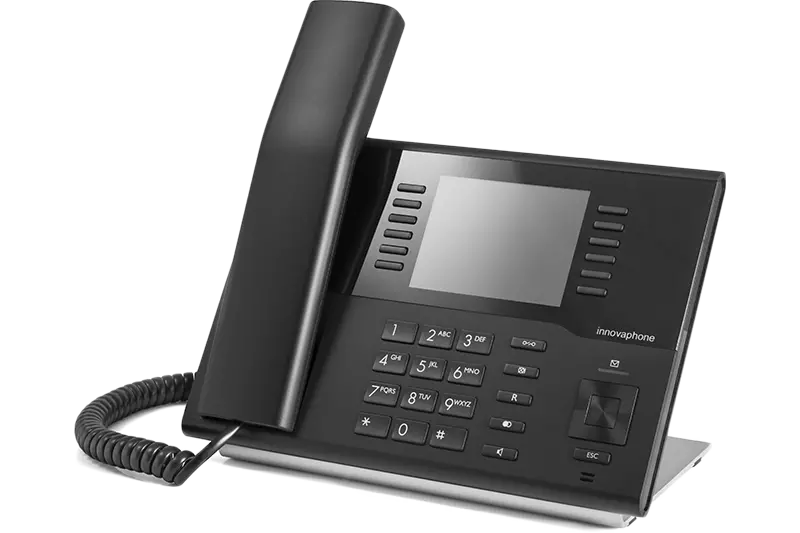 Schwarzes Telefon IP222 von innovaphone AG