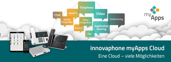 innovaphone myApps Cloud | Hardware Geräte sind links zu sehen 