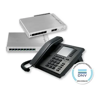 two innovaphone gateways, IP telephone and the seal DNV GL