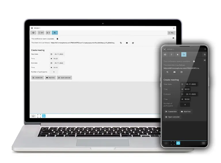 Screenshot Einladungen Conference App