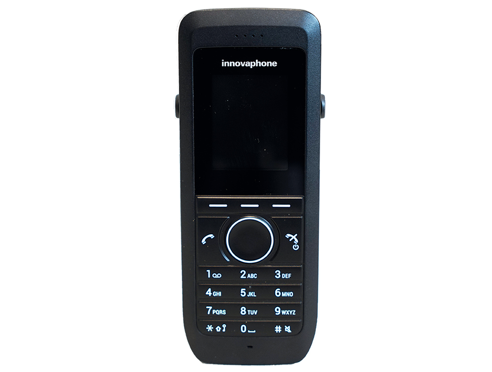 innovaphone IP64: wireless IP DECT handset with large color display, front view