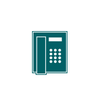 Visio shape teléfono digital, verde