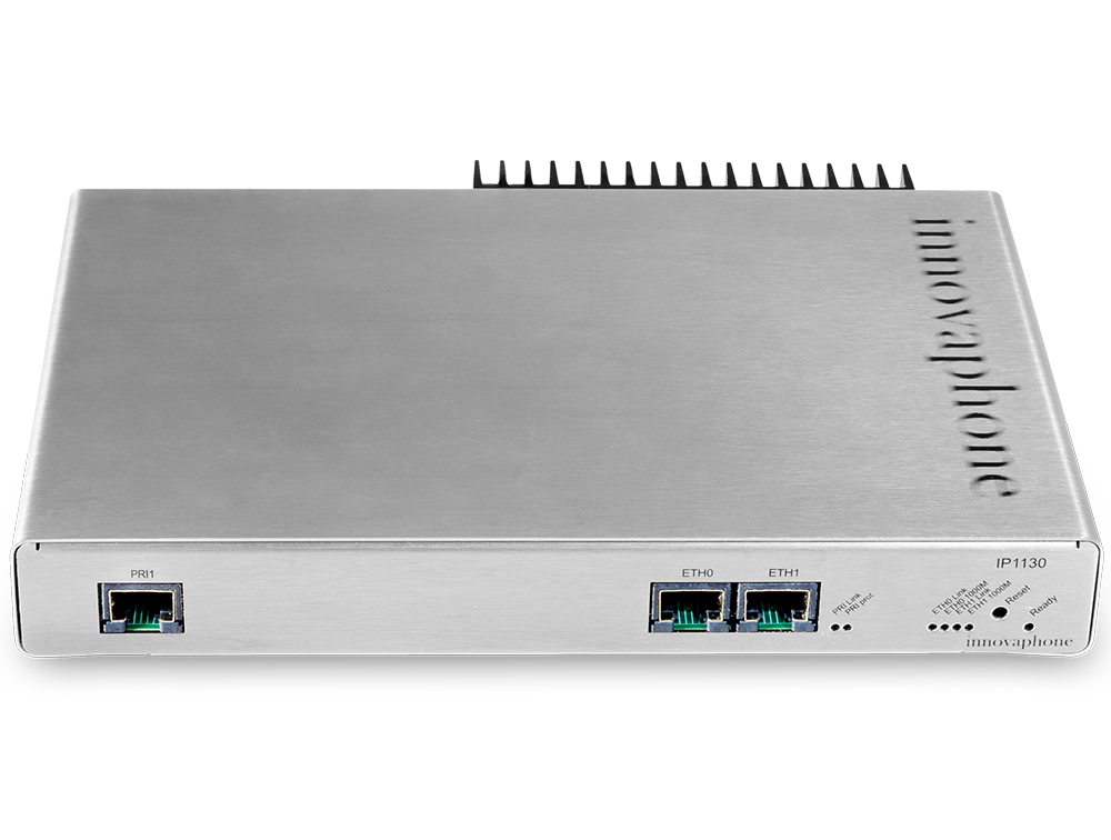 innovaphone IP1130: media gateway with one ISDN PRI interface, front view